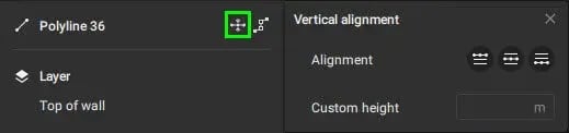 Aligning a vertex tool