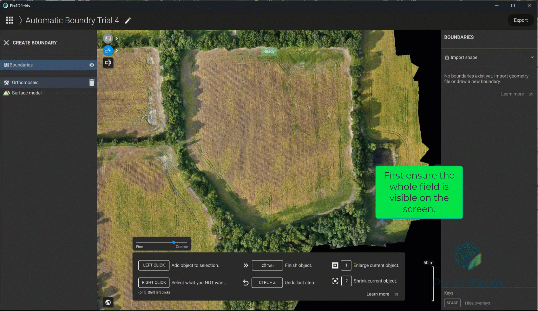 How To Use AI Boundary in PIX4Dfields