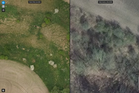 DronevsHDsatellitecomparisson