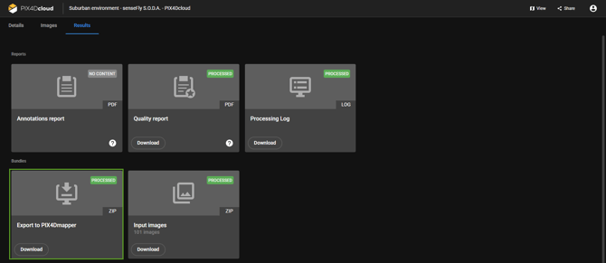 Export to PIX4Dmapper