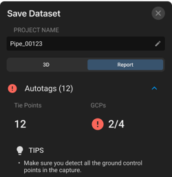 autotags save report