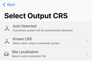 Select output CRS in PIX4Dcatch