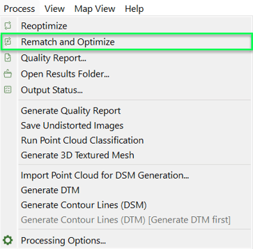 PIX4Dmapper Rematch and Optimize