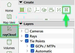 PIX4Dmapper rayCloud Create New Surface
