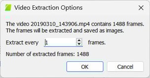 Video Extration Options in PIX4Dmapper