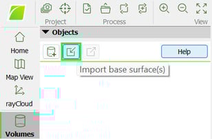 Import volume base surface in PIX4Dmapper