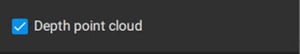 PIX4Dmatic Depth point cloud checkbox