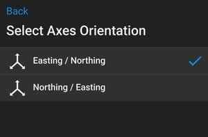 PIX4Dcatch select axes orientation dialog