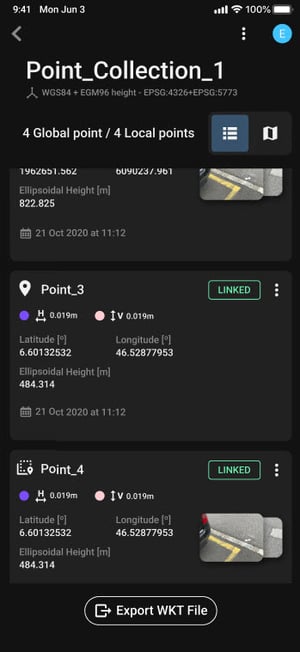 PIX4Dcatch point collection that has been computed