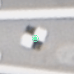 2D green tie point. Computed position.