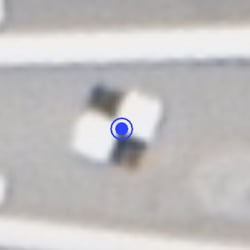 2D blue tie point. Initial position.