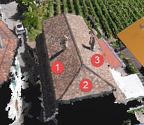 PIX4Dsurvey count of different roof elements