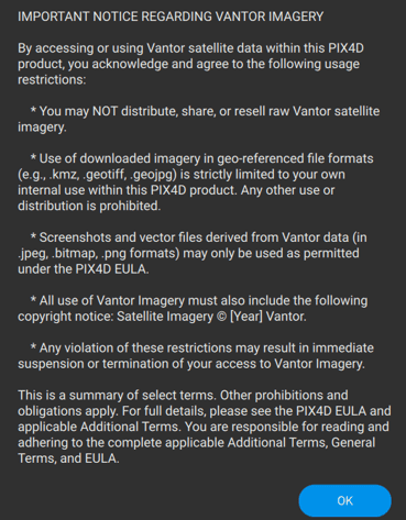 Important Notice Regarding Vantor Imagery