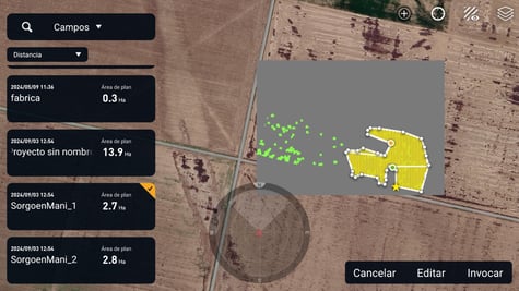 Drone controller image showing VRA map