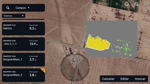Drone controller image showing VRA map