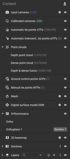 Content panel.  Version 1.74