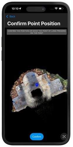 confirm point position