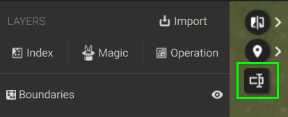 icon to locate adress or gps location 