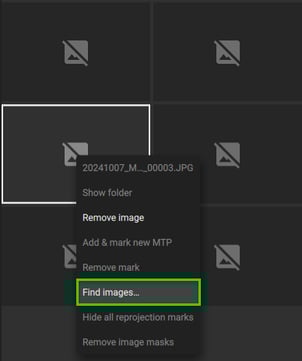 PIX4Dmatic find images...