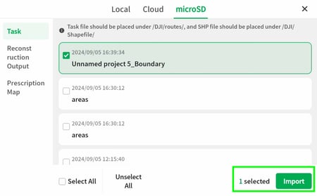 Selec boundary in the controller