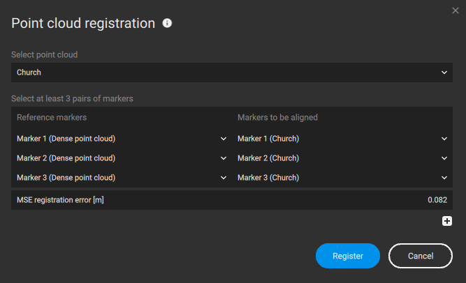 How to register a point cloud