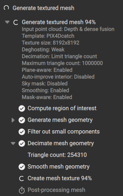 Mesh generation in the status center