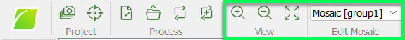 Mosaic Editor Toolbar PIX4Dmapper