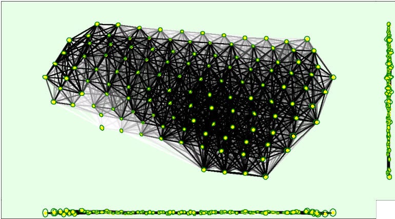 2D Keypoints Matches graph in PIX4Dmapper quality report
