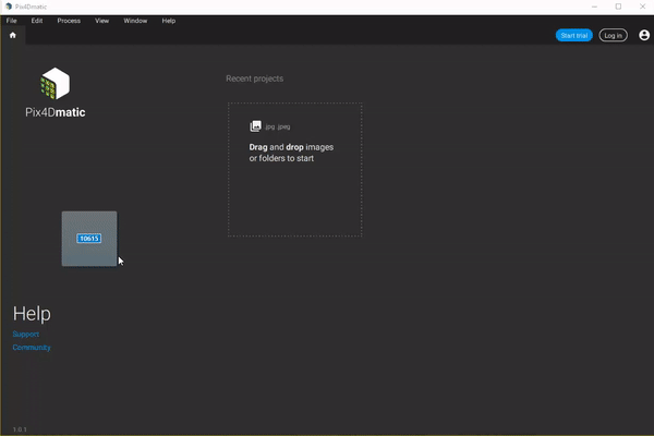 Pix4Dmatic create project