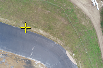 Yellow image mark - GCP user-defined mark on the image.