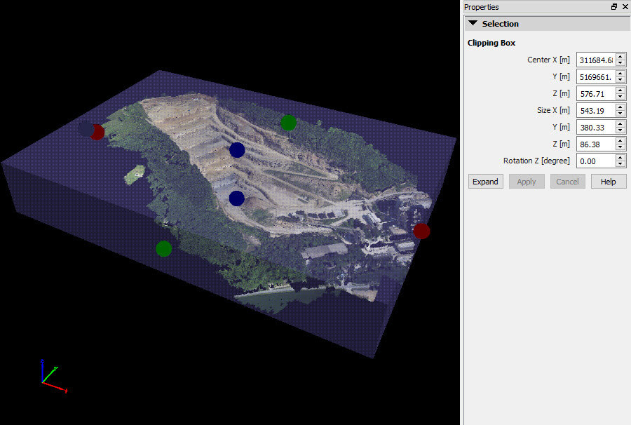 PIX4Dmapper Clipping Box Information