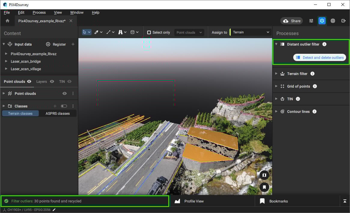 PIX4Dsurvey Distant Outliers