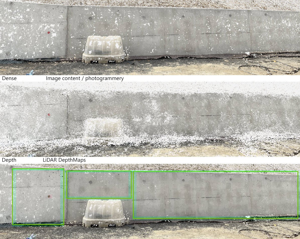 Fused point cloud generated in PIX4Dmatic