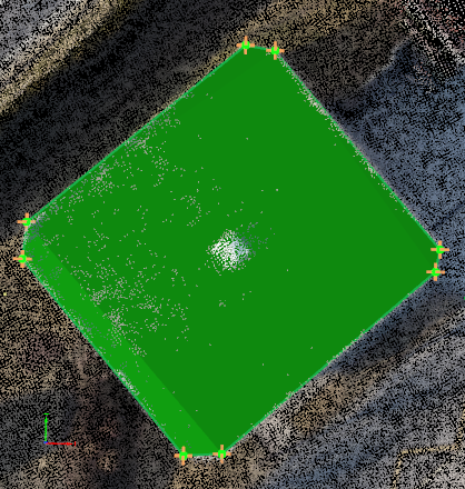 PIX4Dmapper rayCloud after adding surfaces roof